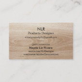 Bohemische neutrale Farben Visitenkarte (Rückseite)