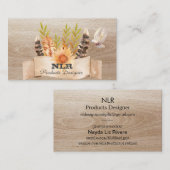 Bohemische neutrale Farben Visitenkarte (Vorne/Hinten)