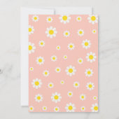 Bohemische Niedliche Rosa Daisy Blume 1. Geburtsta Einladung (Rückseite)