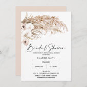 Bohemische Obstplantagen Pampas Grass Brautparty Einladung (Vorne/Hinten)