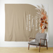 Bohemische, orangefarbene Bordeaux-Babydusche Wandteppich (Beispiel (Horizontal))