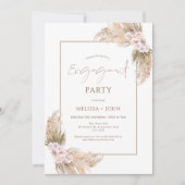 Bohemische Orchard Pampas Grass Floral Verlobung Einladung (Vorderseite)