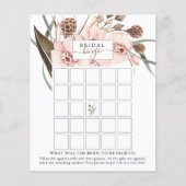 Bohemische Orchid Brautparty Bingo Game Card (Vorderseite)