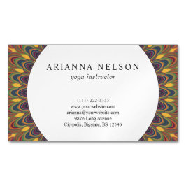 Bohemische ovale Mandala-Geschäfts-Karte Magnetische Visitenkarte