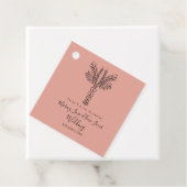 Bohemische Palm Tree Hand Drawn Paper Kraft Geschenkanhänger (Beispiel)