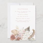 Bohemische Pampas Datum Änderung Save The Date (Vorderseite)