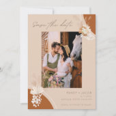 Bohemische Pampas Foto Rust Wedding Save The Date (Vorderseite)