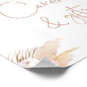 Bohemische Pampas Gras Karten und Geschenke Poster (Ecke)