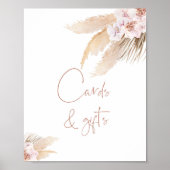 Bohemische Pampas Gras Karten und Geschenke Poster (Vorne)