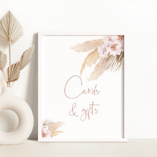 Bohemische Pampas Gras Karten und Geschenke Poster