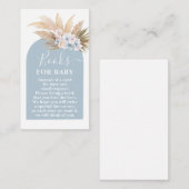 Bohemische Pampas Grass Books für Baby Boy Card Begleitkarte (Vorne/Hinten)