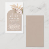 Bohemische Pampas Grass Books für die Kinderkarte Begleitkarte (Vorne/Hinten)