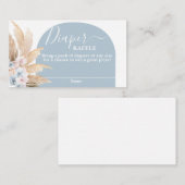 Bohemische Pampas Grass Boy Diaper Raffekarte Begleitkarte (Vorne/Hinten)