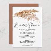 Bohemische Pampas Grass Bridal Dusche Einladung (Vorne/Hinten)