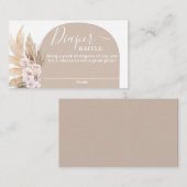 Bohemische Pampas Grass Diaper Raffekarte Begleitkarte (Vorne/Hinten)