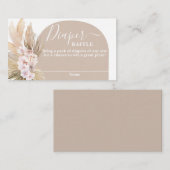 Bohemische Pampas Grass Diaper Raffekarte Begleitkarte (Vorne/Hinten)