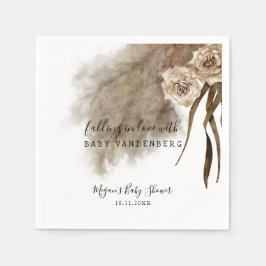 Bohemische Pampas Grass Greenerity Baby Dusche Serviette