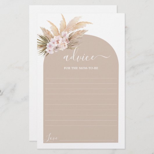 Bohemische Pampas Grass-Ratschläge für die Mama al (Vorne/Hinten)