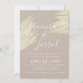 Bohemische Pampas-Hochzeit Einladung (Vorderseite)