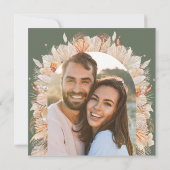 Bohemische Pampasgras, stilvoll und trendig Save The Date (Rückseite)