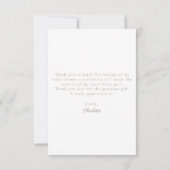 Bohemische Pampelgras | Babydusche Dankeskarte (Rückseite)