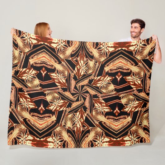 Bohemische Pansy im Garten Abstrakt gemütlich Fleecedecke (Beispiel)