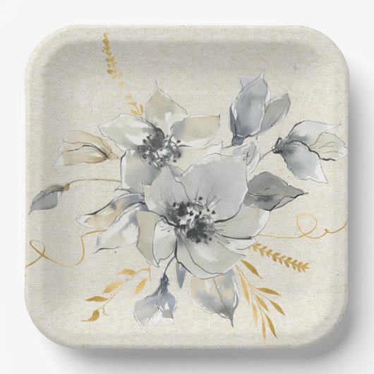 Bohemische Papierplatte Pappteller (Vorderseite)