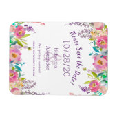 Bohemische Pasta Rosa Wasserfarbe Magnet (Horizontal)