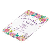 Bohemische Pasta Rosa Wasserfarbe Magnet (Linke Seite)