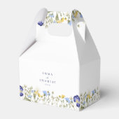 Bohemische Pastel-Wildblumen Hochzeit Geschenkschachtel (Rückseite)