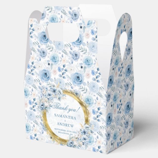 Bohemische Pastellblauer Hochzeit in der Luft Geschenkschachtel (Geöffnet)