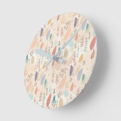 Bohemische Pastete Runde Wanduhr (Winkel)