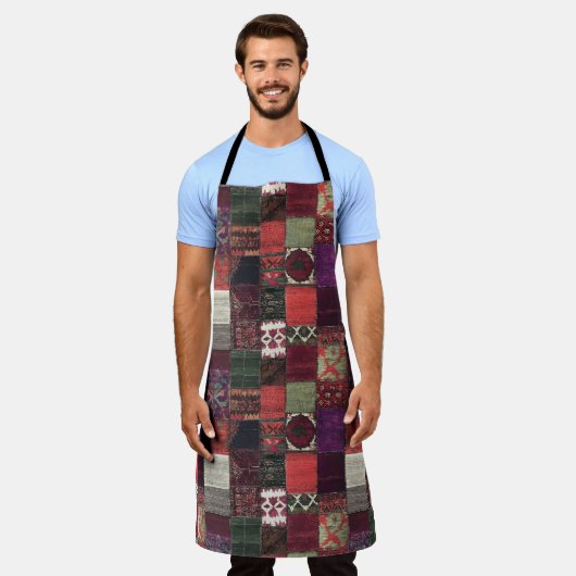 Bohemische Patchwork-Multimedia-Schürze Schürze (Getragen)