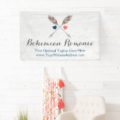 Bohemische Pfeile auf rustikalem Holz Boho Chic Banner (Insitu)