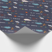 Bohemische Pfeile zeigen Elche Muster Geschenkpapier (Ecke)