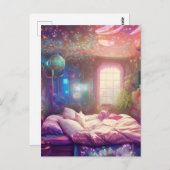 Bohemische Pflanze Lounge Schlafzimmer Postkarte (Vorne/Hinten)