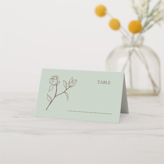 Bohemische Platzkarte für Blumenzwiebeln (Vorderseite)