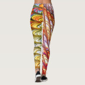 Bohemische psychedelische Farbwellen Abstrakte Kun Leggings (Rückseite)