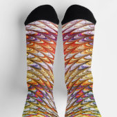 Bohemische psychedelische Farbwellen Abstrakte Kun Socken (Oben)