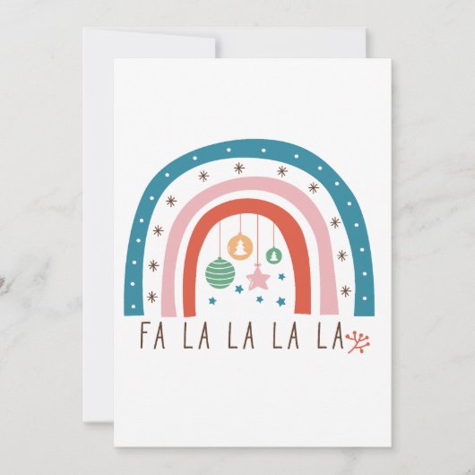 Bohemische Rainbow-Weihnachten Feiertagskarte (Vorderseite)