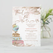 Bohemische Reise Frau Brautparty Frau Miss. Einladung (Stehend Vorderseite)