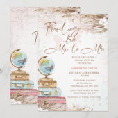 Bohemische Reise Frau Brautparty Frau Miss. Einladung (Vorne/Hinten)