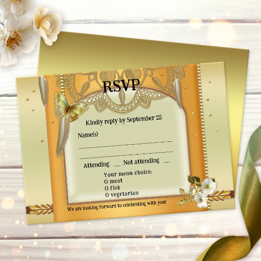 Bohemische Retro Dreamcatcher Wedding RSVP Card Einladung
