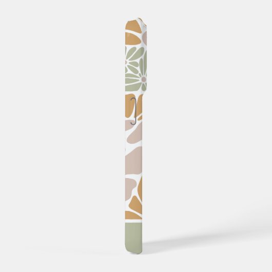 Bohemische Retro Groovy-Blume iPhone Hülle (Rechte Seite)