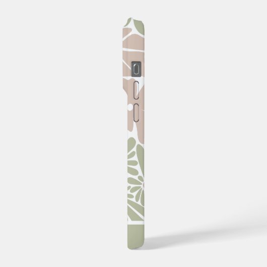 Bohemische Retro Groovy-Blume iPhone Hülle (Linke Seite)