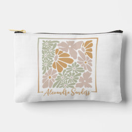 Bohemische Retro Groovy-Blume Zubehörtasche