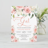 Bohemische romantische röstliche Blüte, ein Mädche Einladung (Stehend Vorderseite)