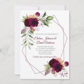 Bohemische römische Hochzeit Ankündigung (Vorderseite)