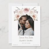 Bohemische Rose Arch Foto Save The Date (Vorderseite)