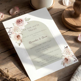 Bohemische Rose Arch Wedding Probe Dinner Einladung